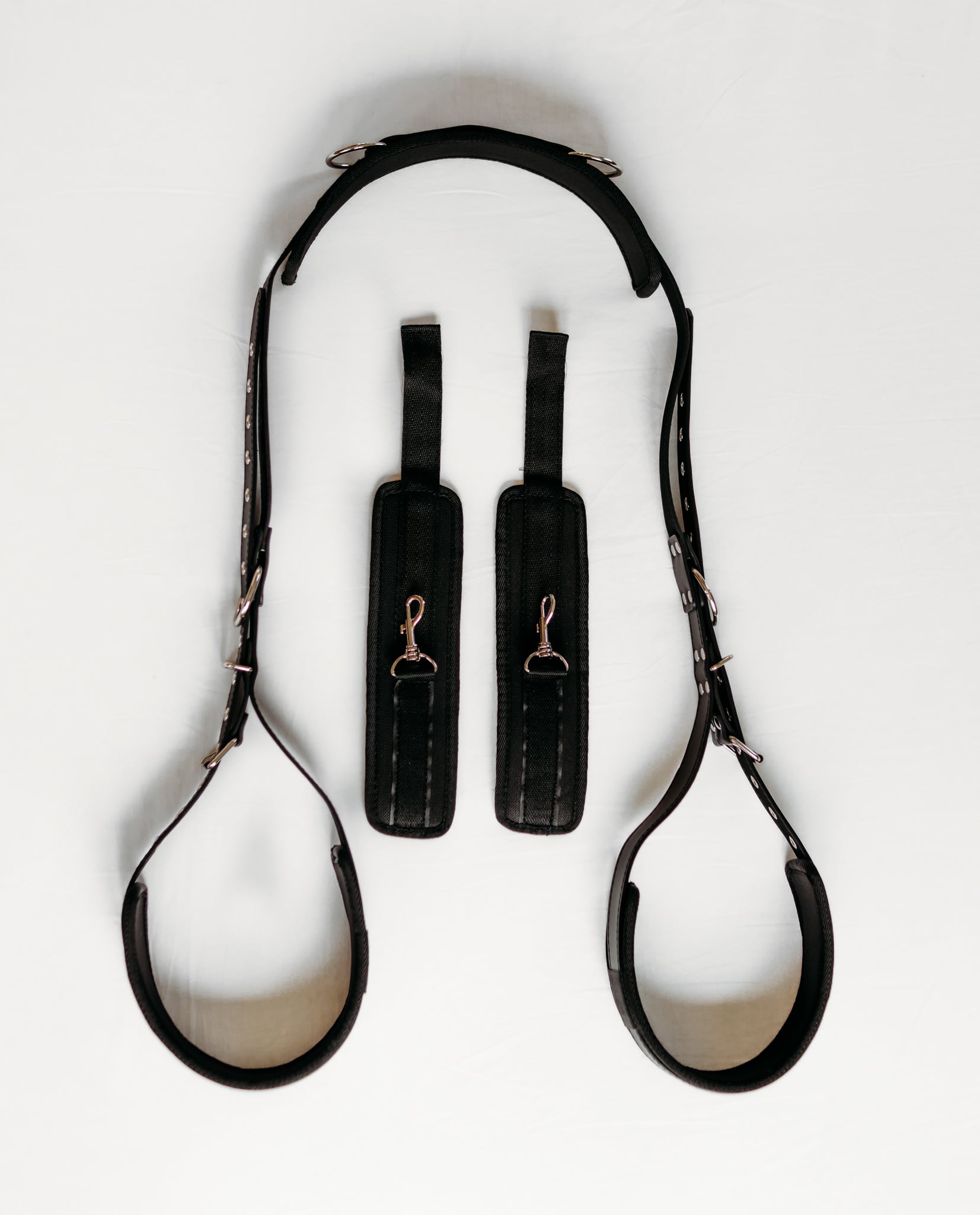 Cupid’s Bondage Thigh Sling Spreader Straps & Hand Cuffs Set