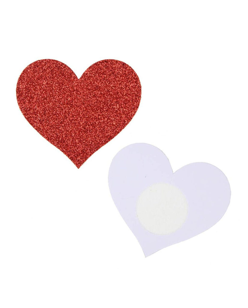 Glitzy heart nipple pasties sticker