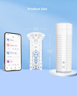 Lovense Max 2 transparent sleeve, size comparison with an iphone