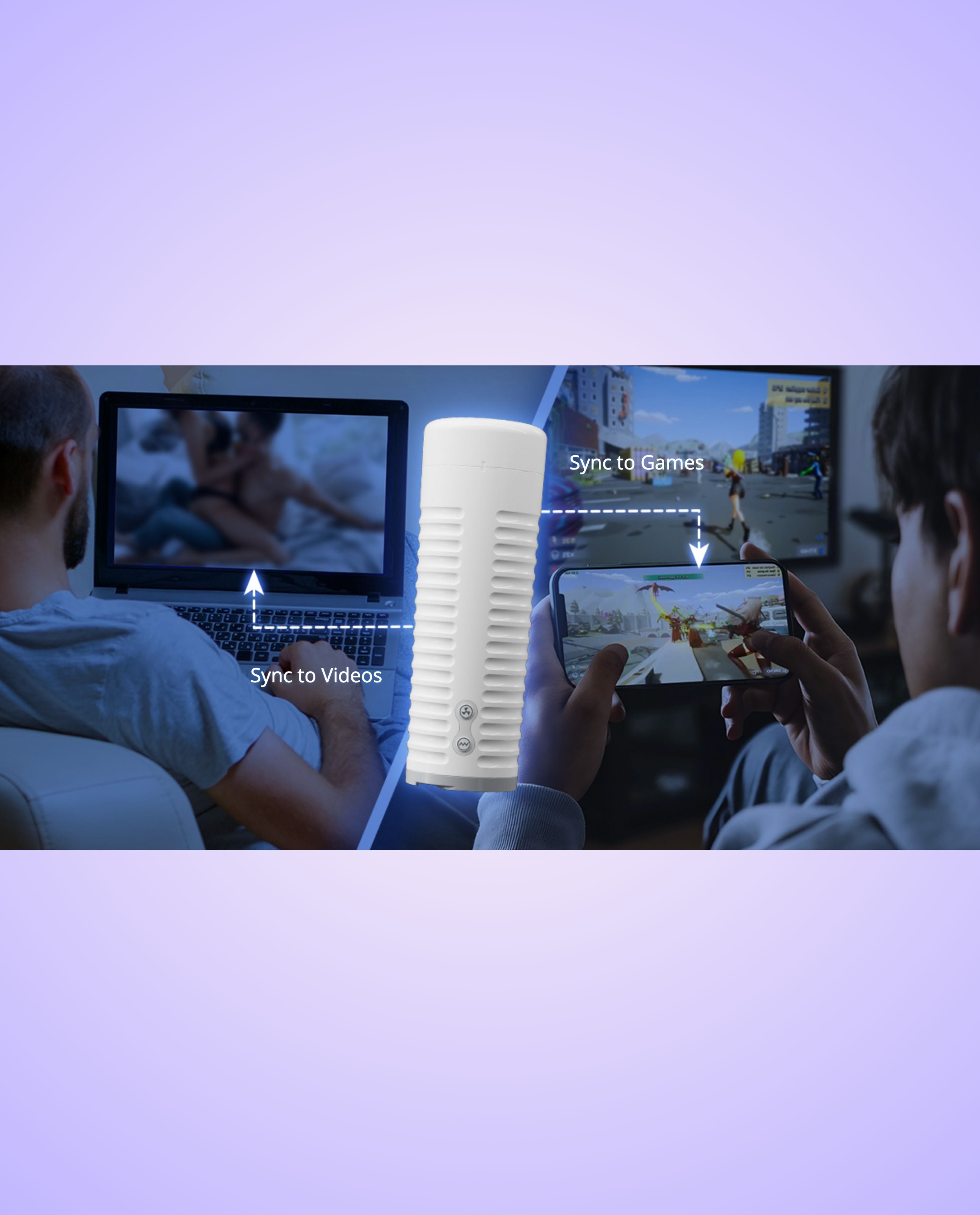 Lovense Max 2 synced with video or game content for immersive, interactive pleasure.