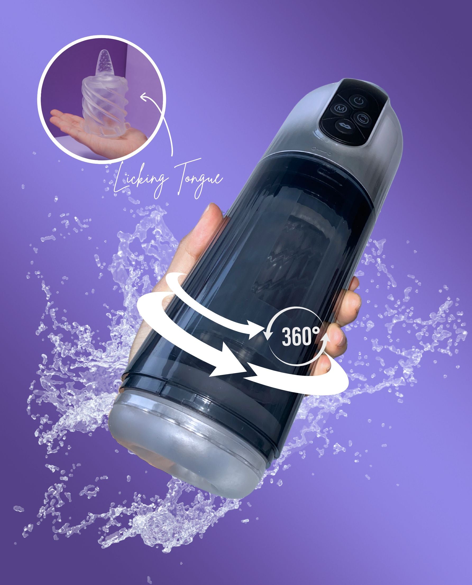 Poseidon Rotating Suction Masturbator 360 rotation