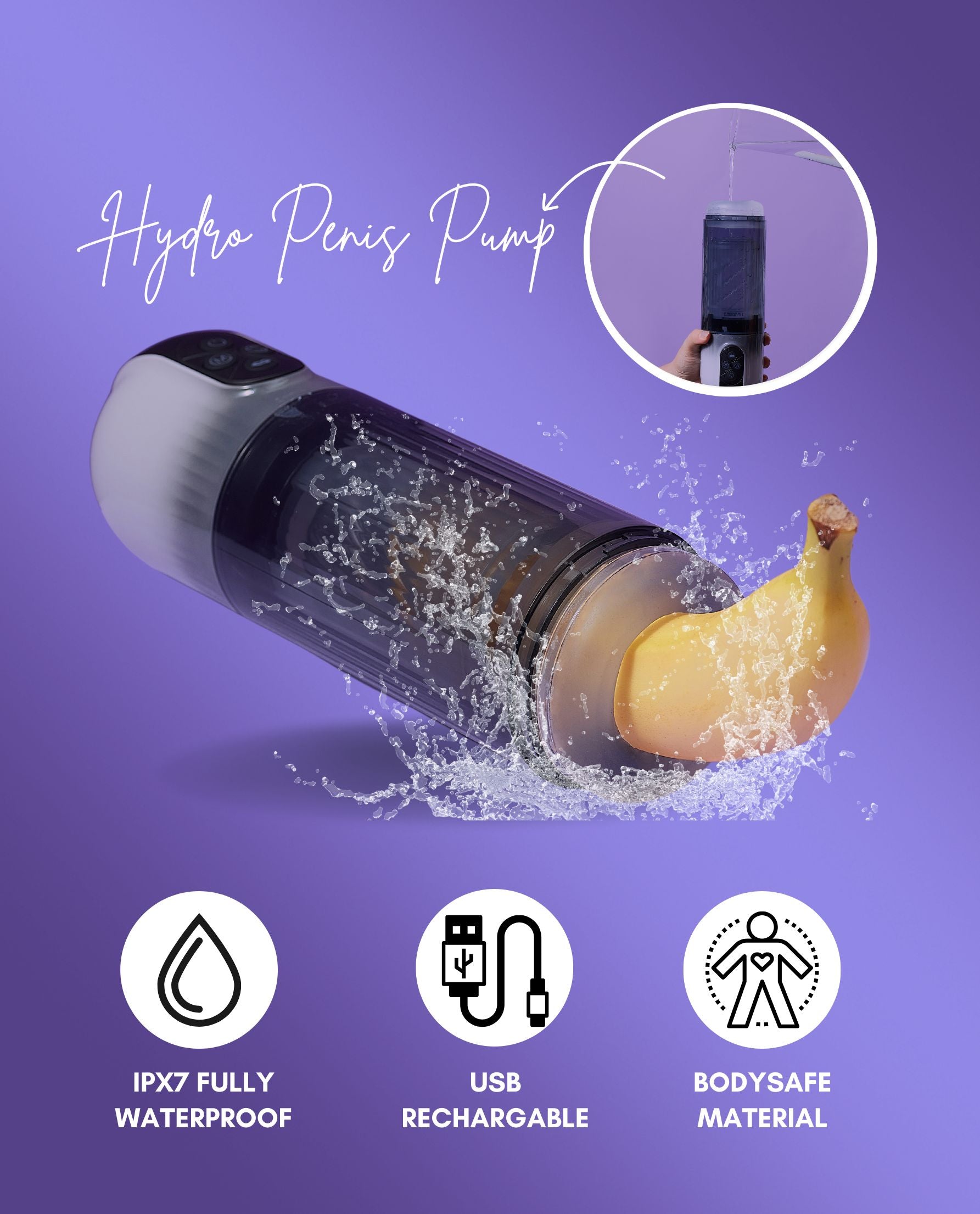 Poseidon Rotating Suction Masturbator specs