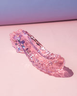succubus glass dildo side textured ribbed