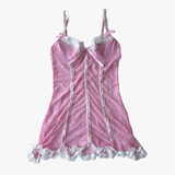 Pink lace lingerie babydoll