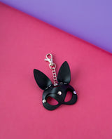 bdsm bunny mask keychain front