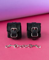 Hedonist furry wrist bondage cuffs