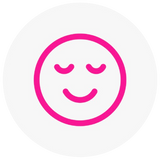 happy pleasure face icon