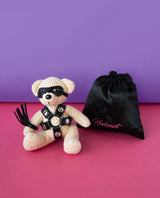 whip me bear keychain with pouch