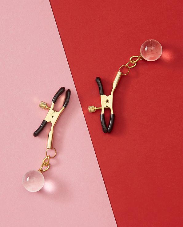 pearl nipple clamps bondage