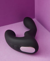Black silicone Landys Vibrating Anal Stroker