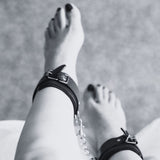 foot worship with bondage cuffs