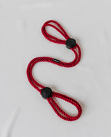 Red rope lanyard with black clip