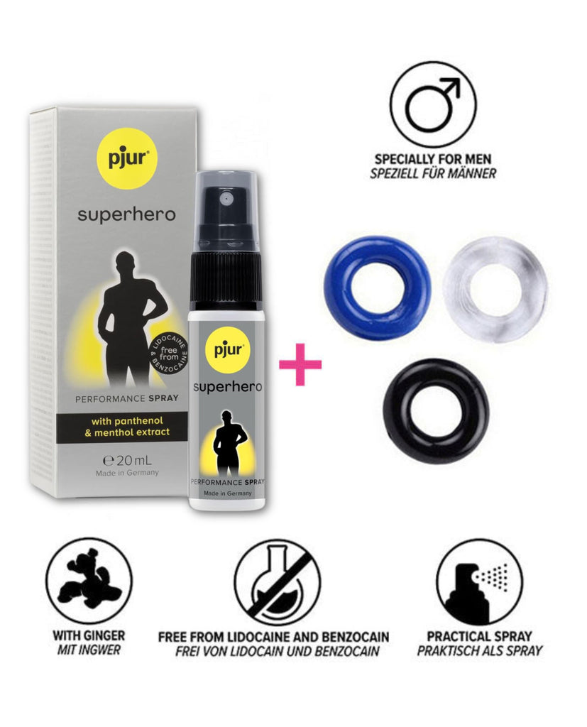 jelly cock rings and pjur performance spray