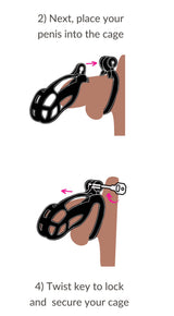 how to use axel cock cage