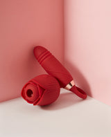 Dolce Vita Rose Clit Sucking Thrusting Vibrator