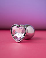 Bejewelled Heart Metal Butt Plug detail