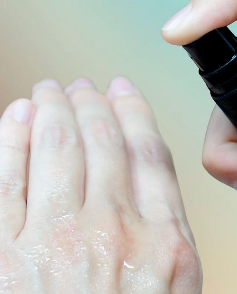 Hedonist Pjur MySpray Stimulating Spray for Women. Sprayed On Hand.