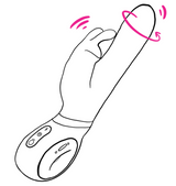 how to use Hedonist Lola Rabbit Rotating Vibrating Dildo 2