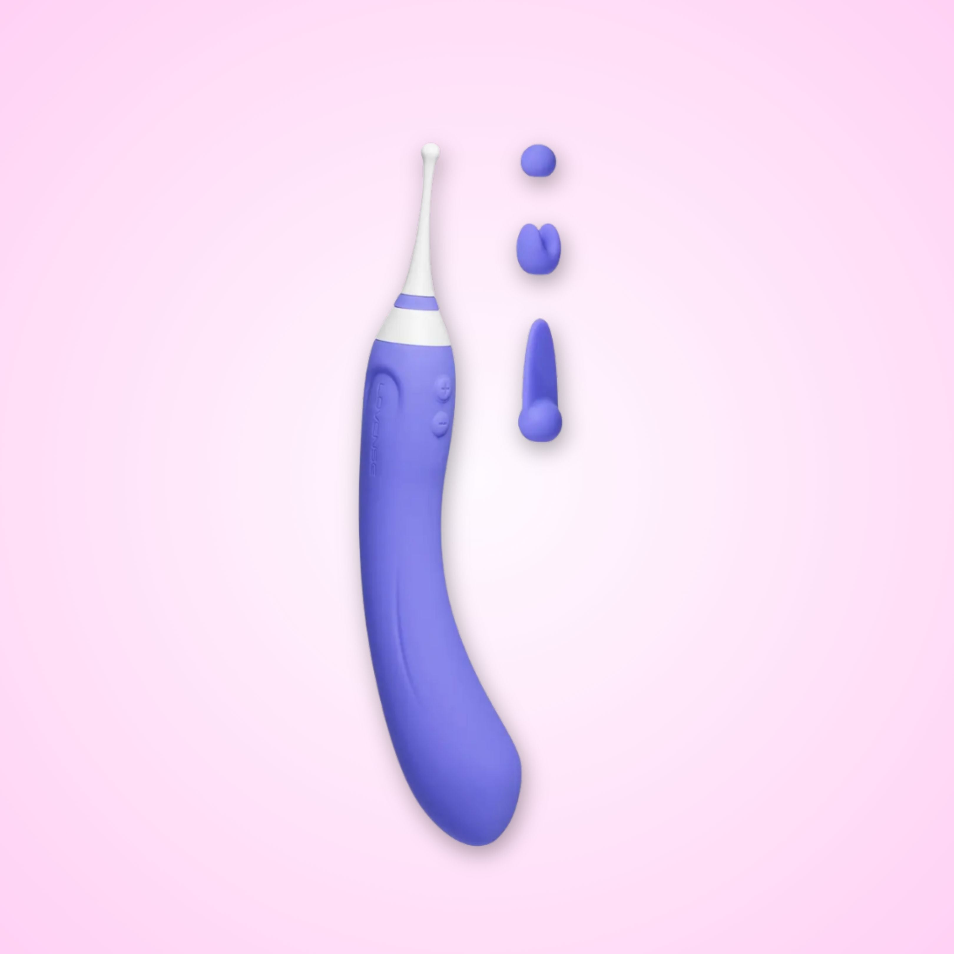 Lovense Hyphy App-Controlled Dual-End Pinpoint Vibrator with attachments