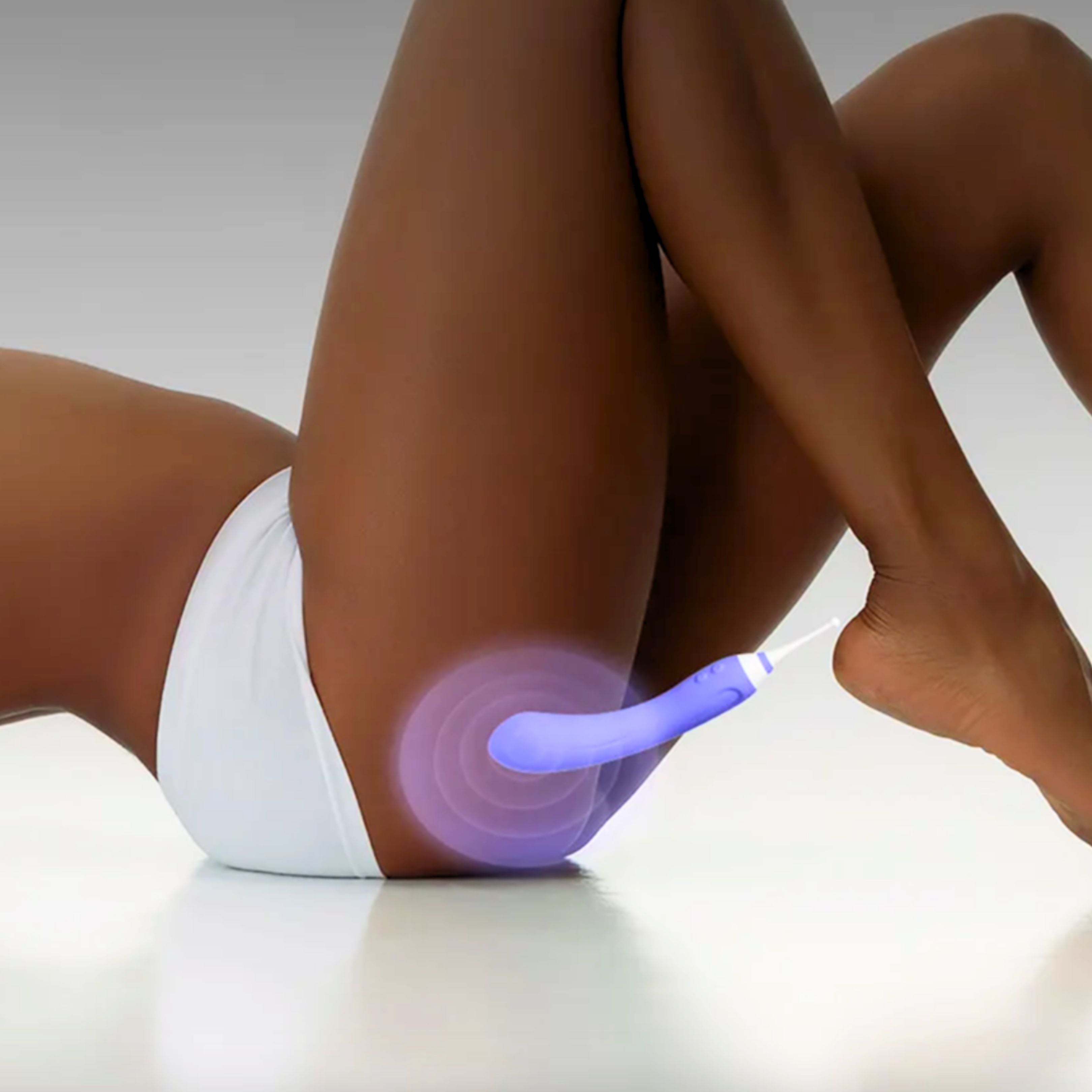 Lady playing with Lovense Hyphy App-Controlled Dual-End Pinpoint Vibrator 