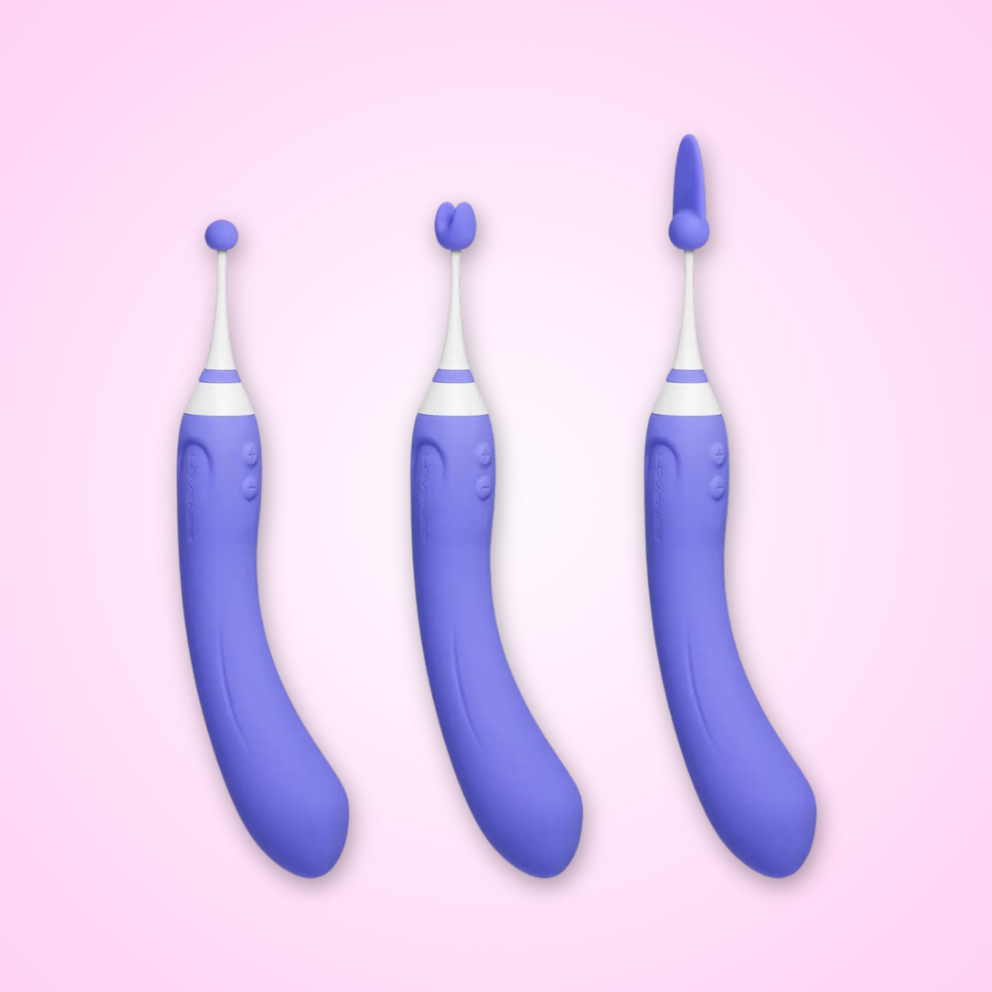 Lovense Hyphy App-Controlled Dual-End Pinpoint Vibrator with three attachments