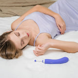 Woman lying on bed with Lovense Hyphy App-Controlled Dual-End Pinpoint Vibrator