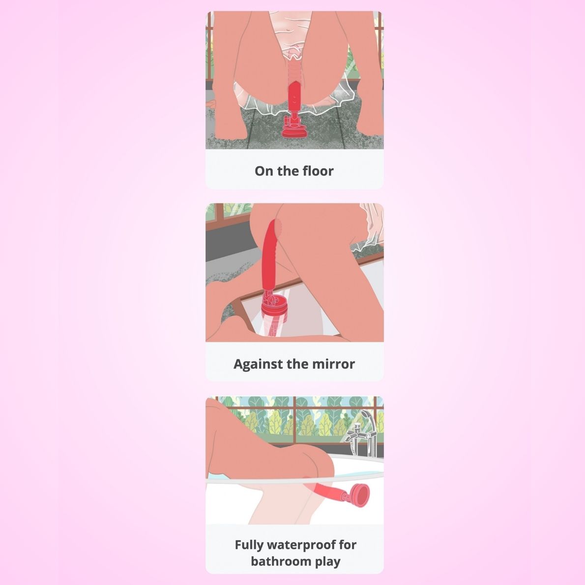 Illustration showing how to use the Lovense Mission 2, including insertion and positioning tips for optimal internal stimulation.