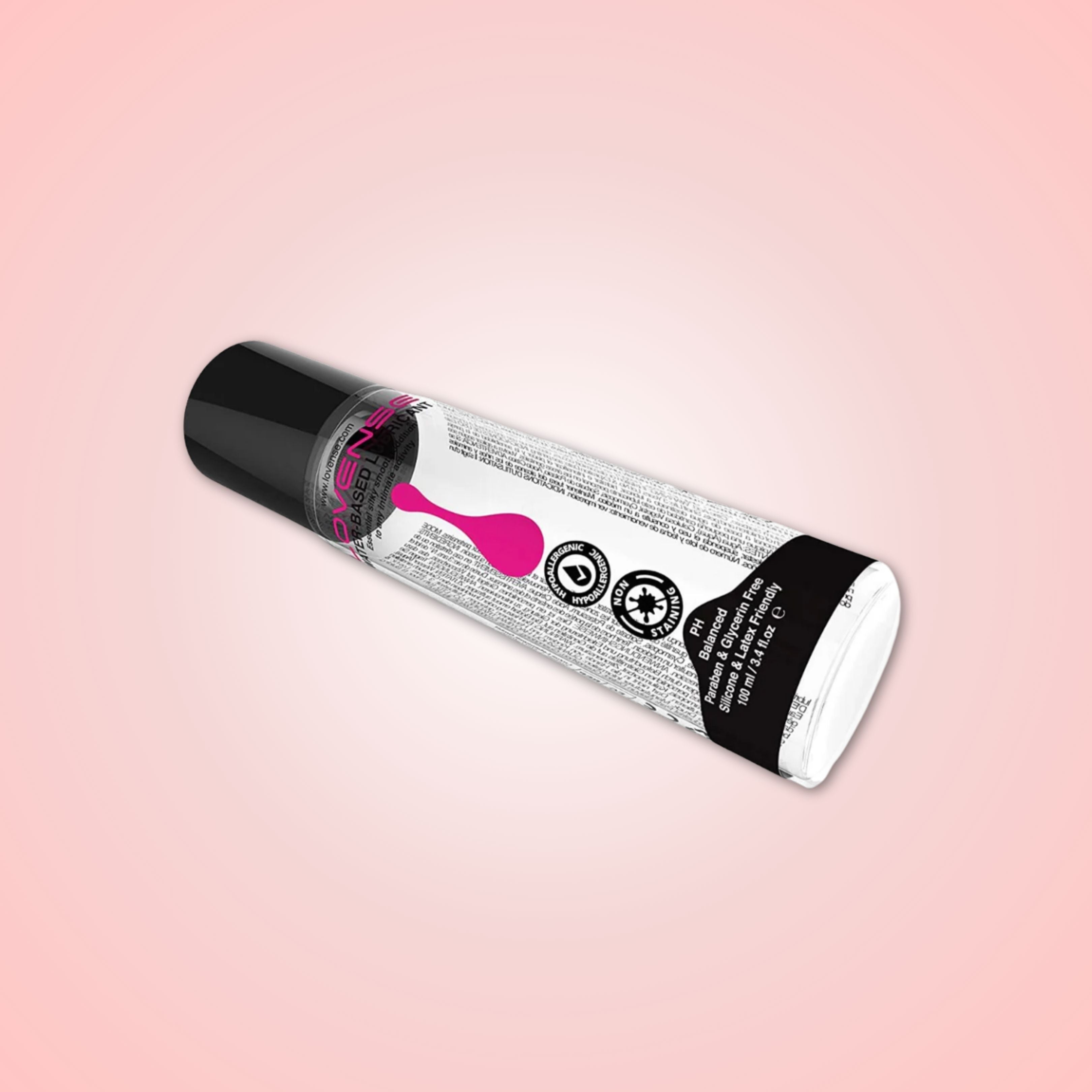 side view of Lovense Water Based Lubricant 100ml