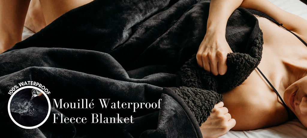100%Waterproof Mouille Fleece Blanlet