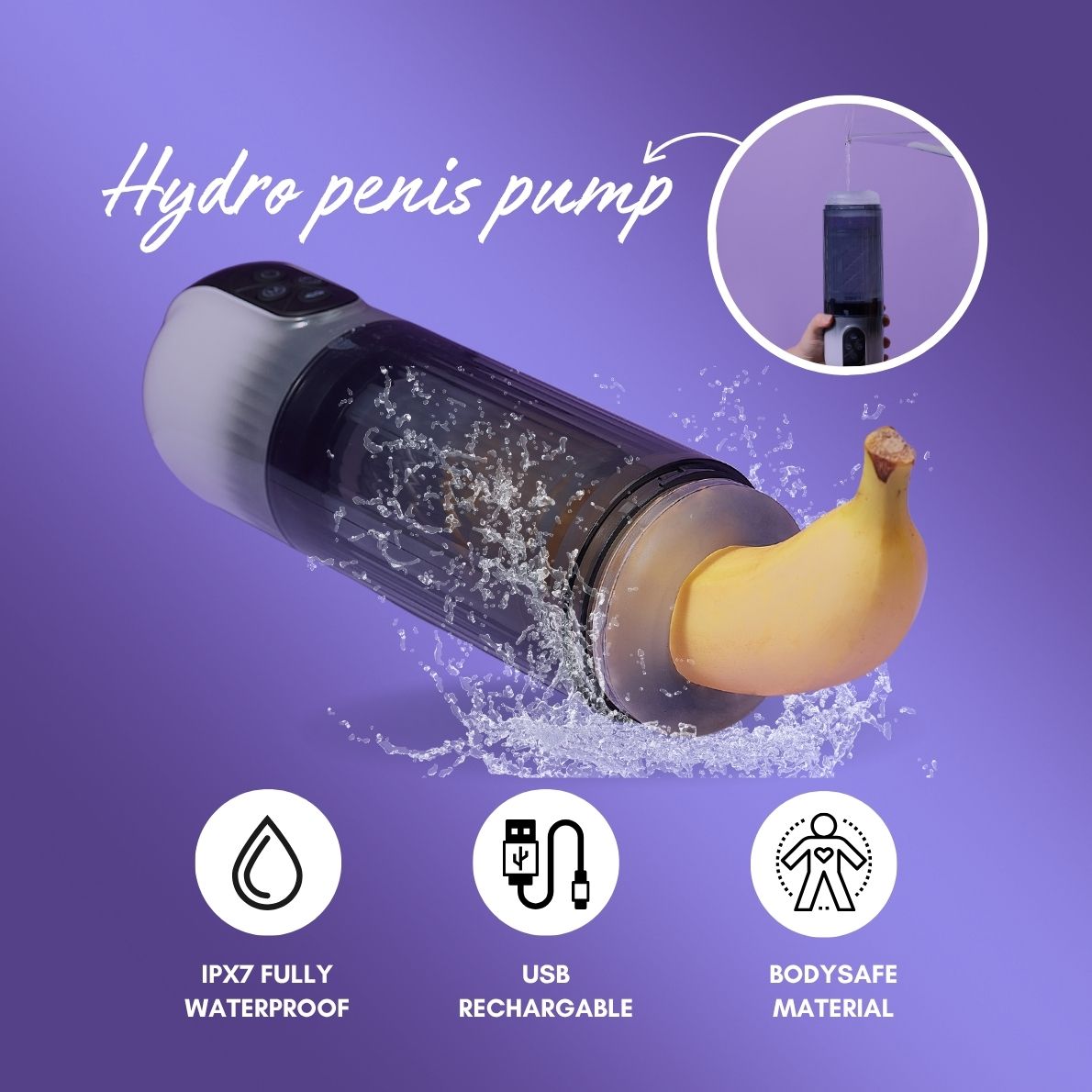 Poseidon Rotating Suction Masturbator specs