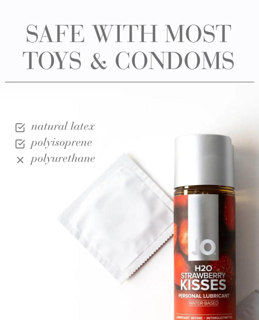 System Jo Flavoured Lubricant Strawberry safe with condoms and toys 