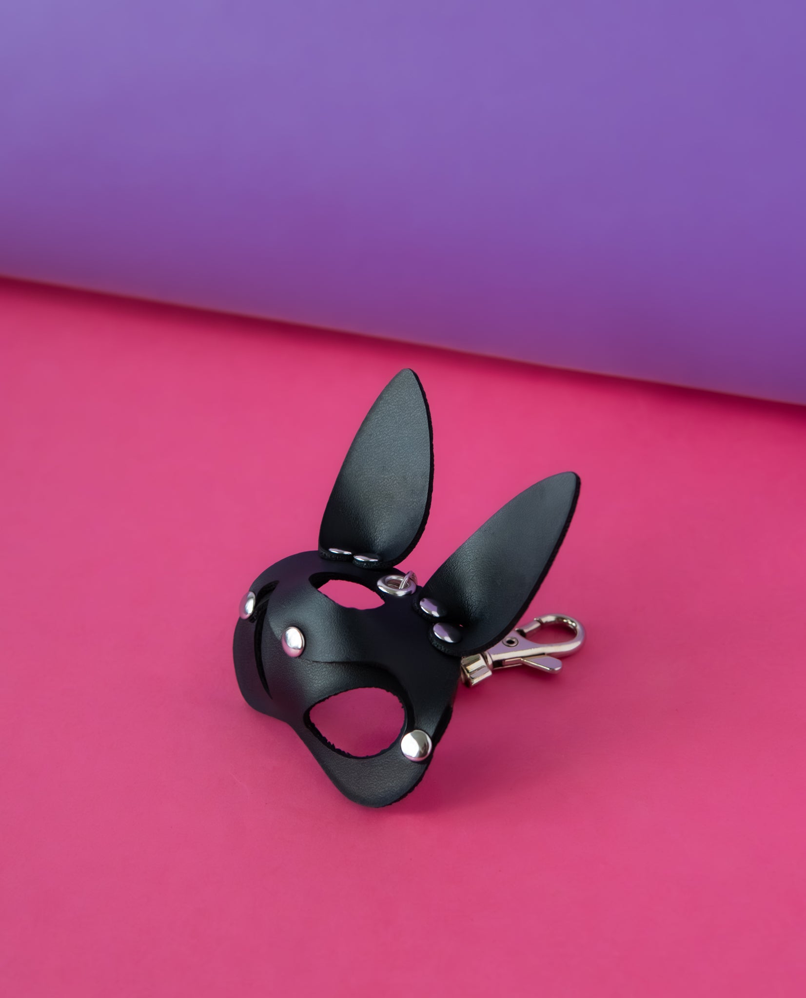 bdsm bunny mask keychain side profile