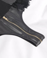 bellatrix teddy lingerie with gold zipper 