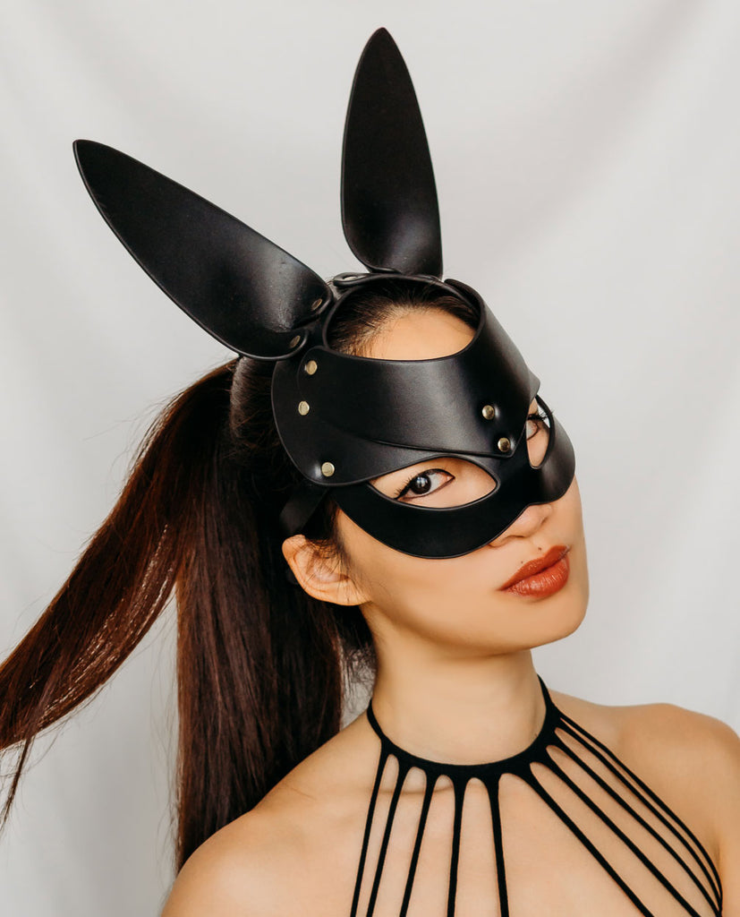 Arianna Bunny Leather Mask