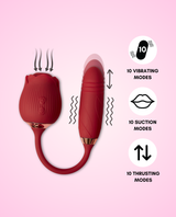 dolce vita rose thrusting vibrator features
