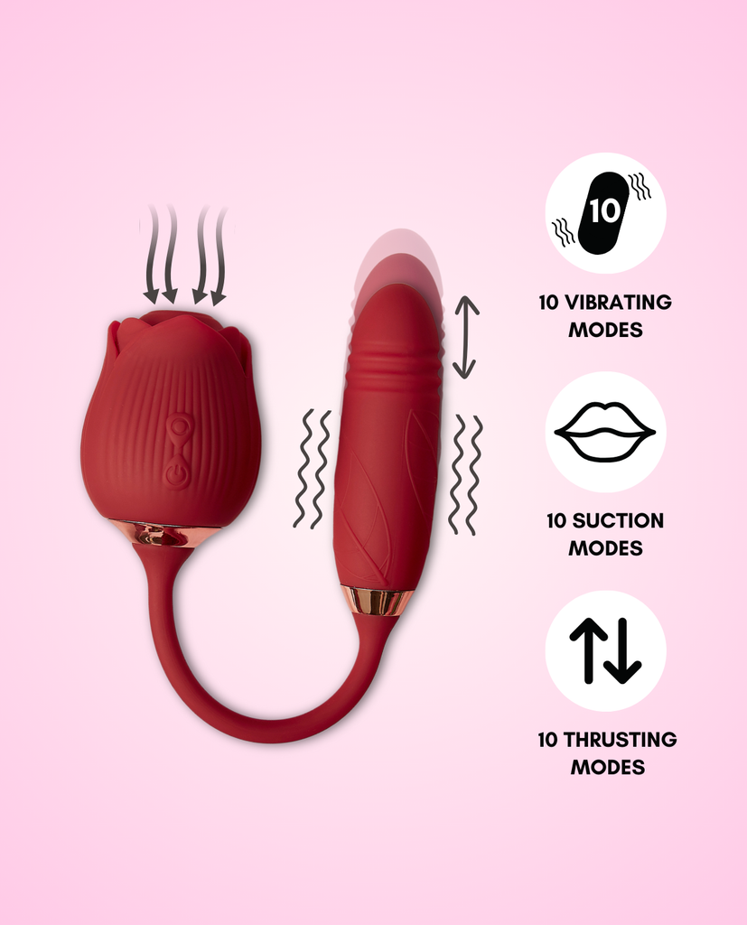 dolce vita rose thrusting vibrator features