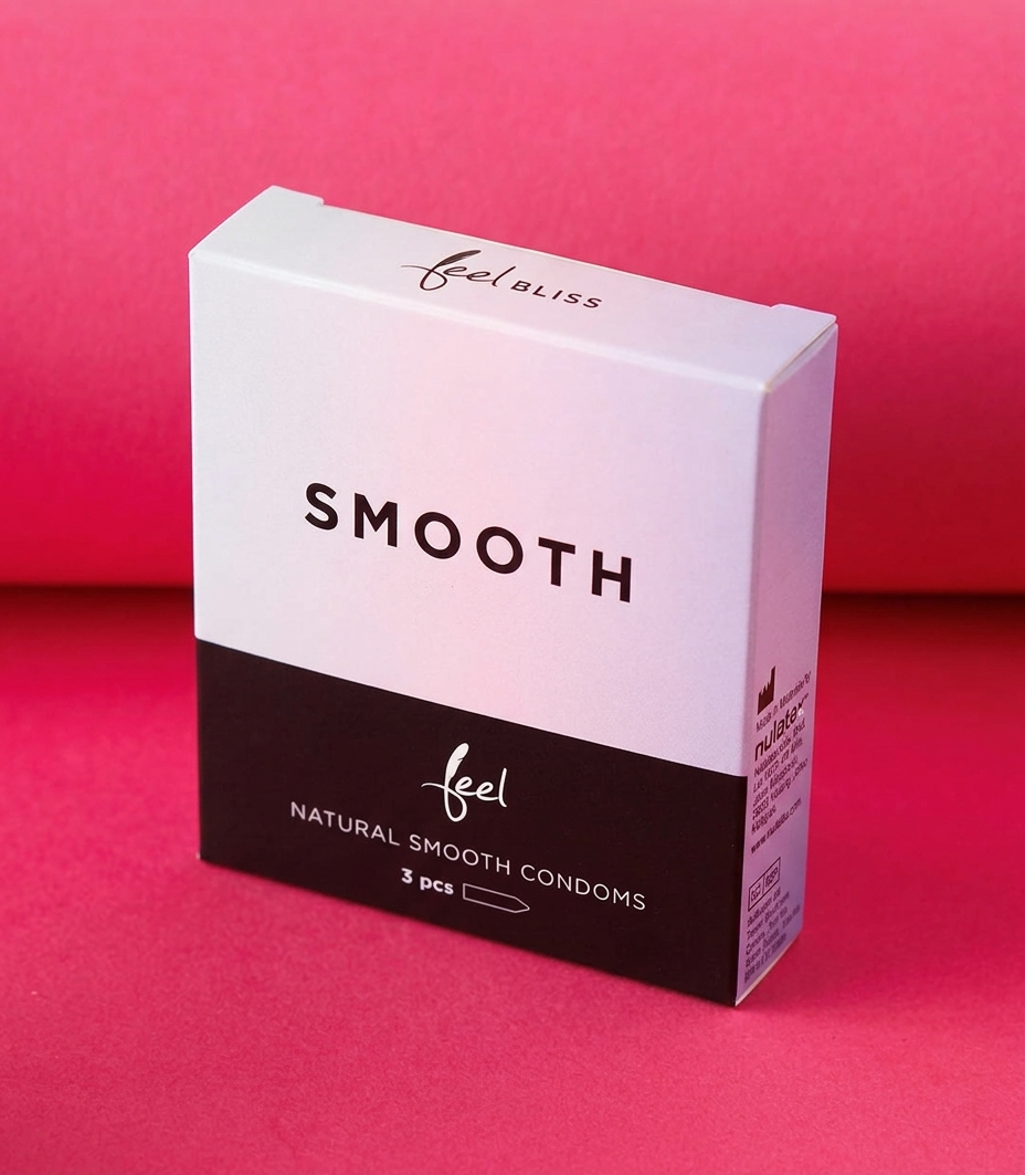 box of feel condoms smooth