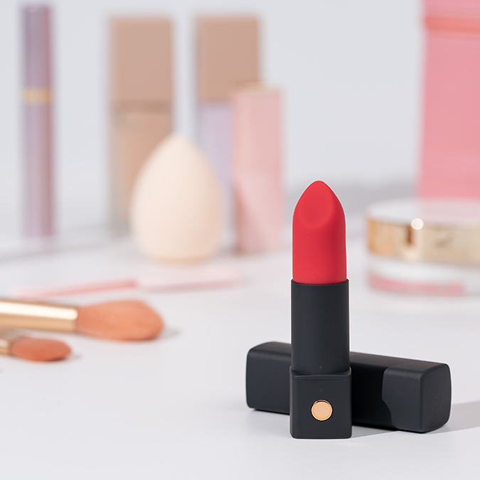 lifestyle shot of Lovense Exomoon App-Controlled Lipstick Vibrator