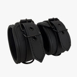 noir matte black ankle cuffs