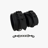 noir ankle cuffs with chain