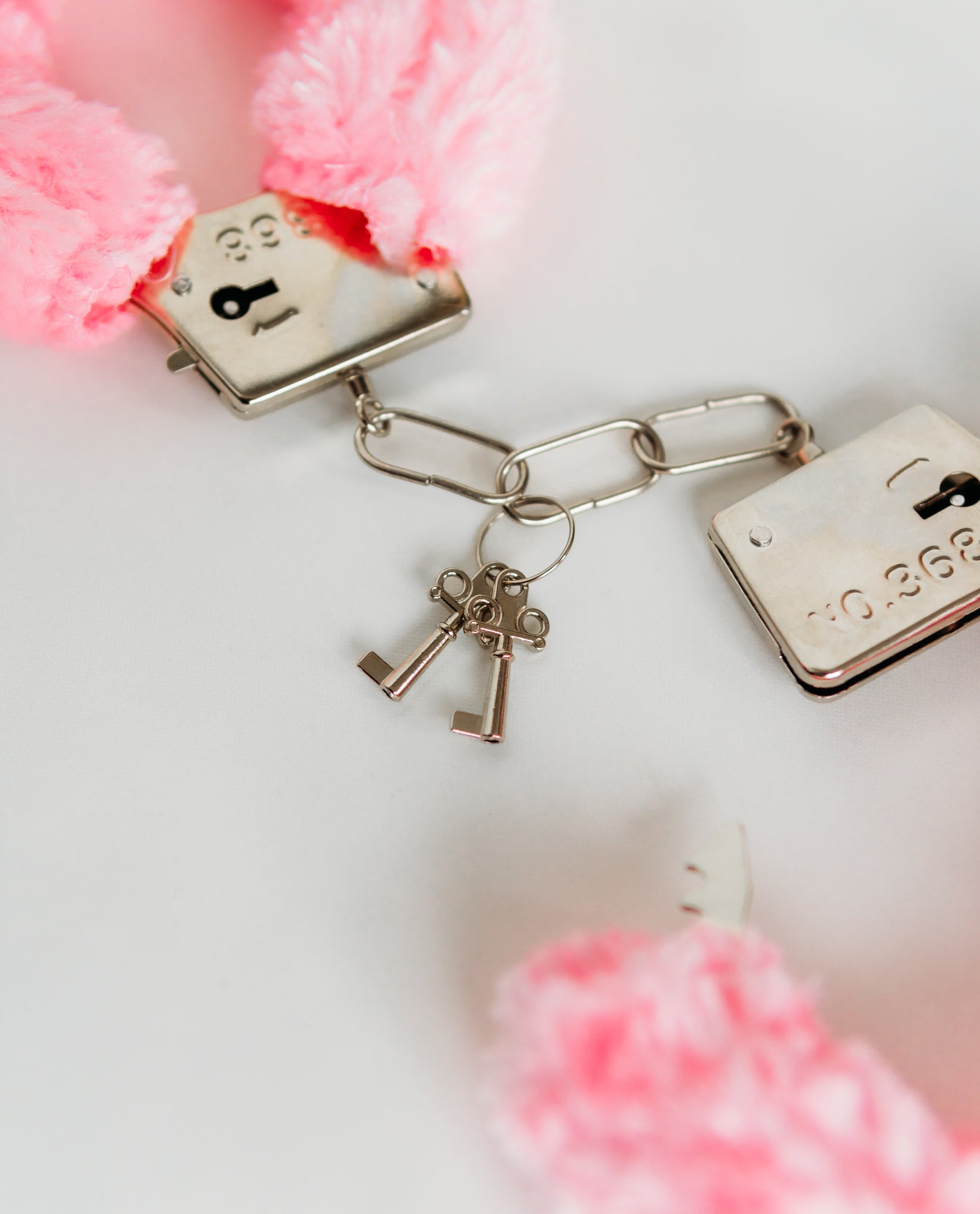 Keychain with lock and key charms