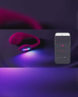 Lovense Lush 4 LED lights that glow with the different vibrating settings.