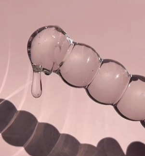 Featuring Hedonist's Bubble Glass Dildo