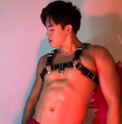 Featuring Hedonist's Conan Bulldog Chest Harness