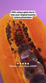 Featuring Hedonist's Bubble Glass Dildo