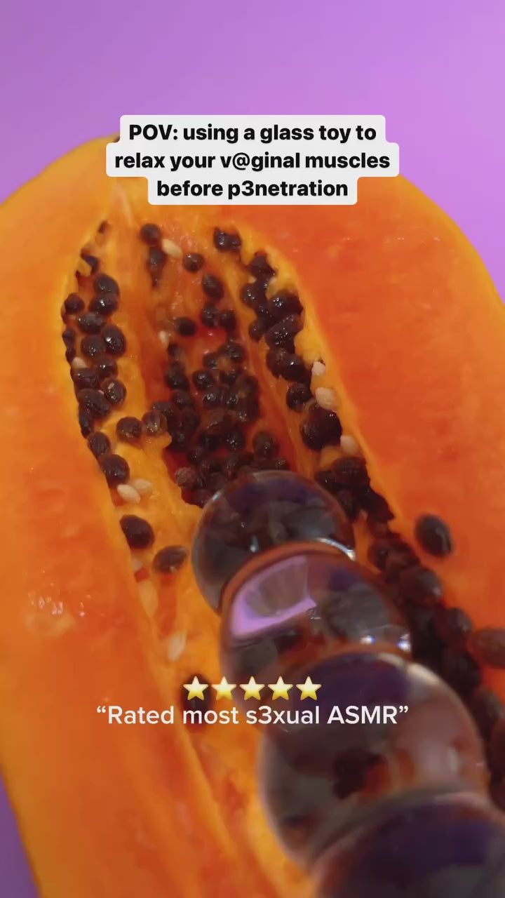 Featuring Hedonist's Bubble Glass Dildo