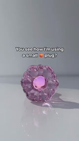 Blossom Glass Anal Plug in action