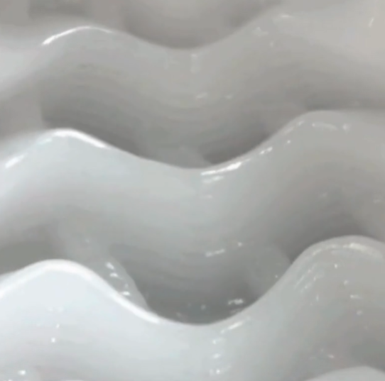 Close-up view of the Tenga Egg masturbator’s Starry internal textures