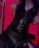 Featuring Hedonist's Xanthe Black Wet Look Lace-Up Teddy Lingerie