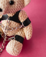 punish me bear keychain arm chain detail